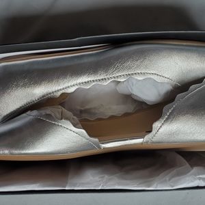 Nine west silver leather sandals